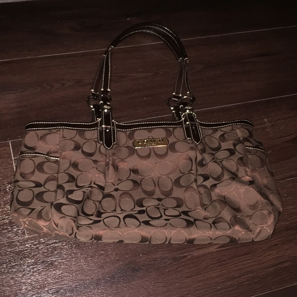 Brown coach tote